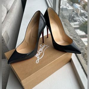 Christian Louboutin Pigalle Follies 100 Patent Fusain Size 39